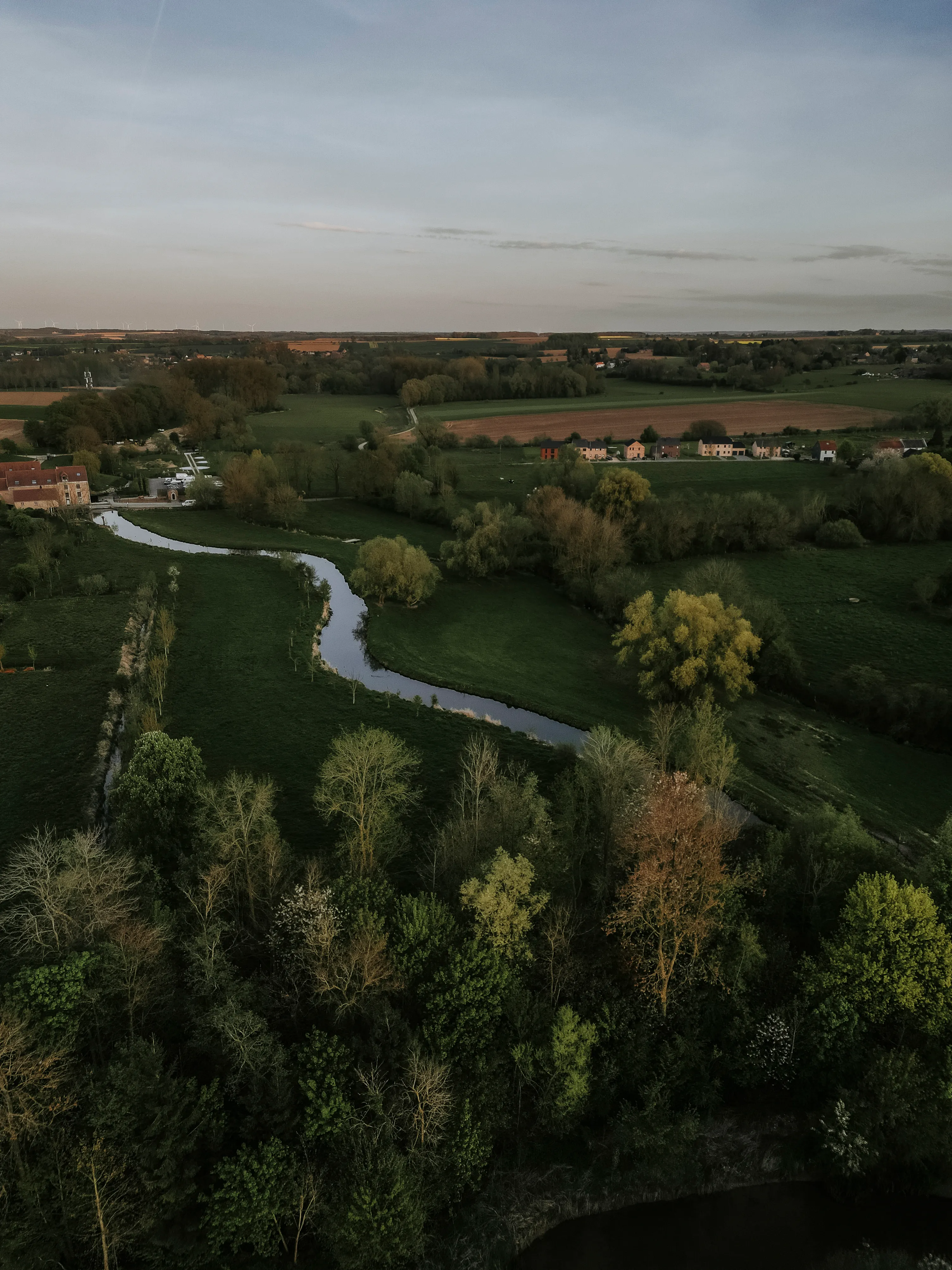 Vue aérienne sur la Hesbaye
